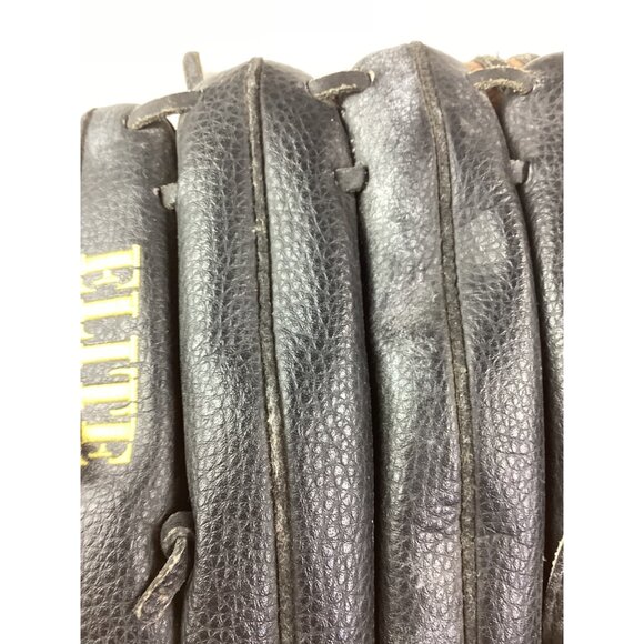 Vtg Wilson Elite Custom Fit Softball Glove Black/Brown Leather Adult Right Hand - Picture 2 of 7